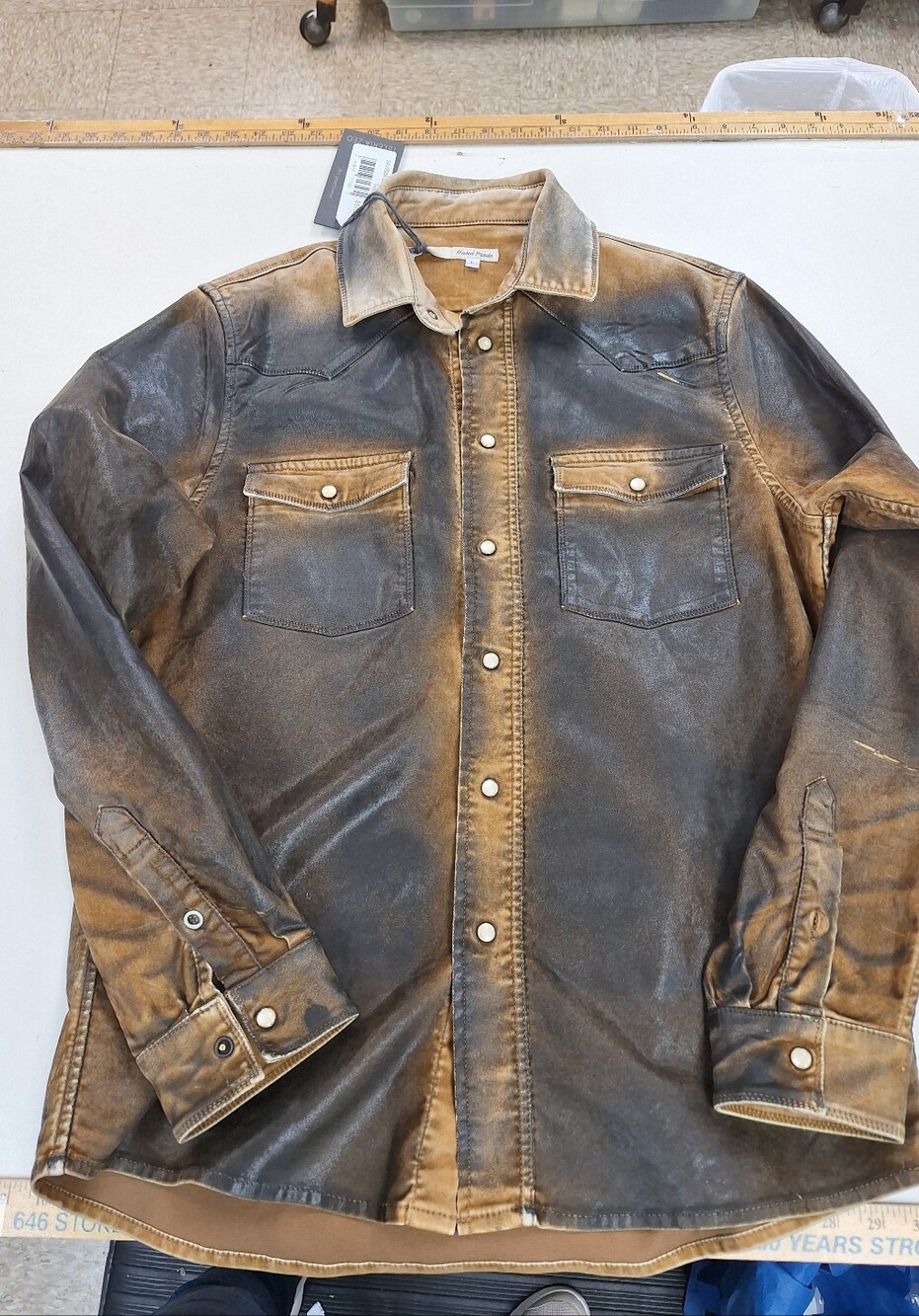 Lightweight Men's Shirt Jacket - Brown Wash
